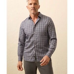 Faherty Men's The Movement Shirt Polar Lights Plaid Long Sleeve Button Down Blue